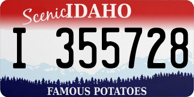 ID license plate I355728