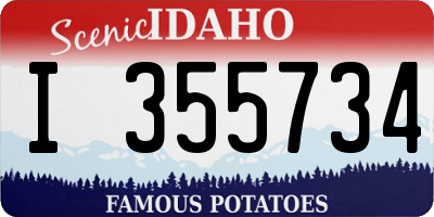 ID license plate I355734