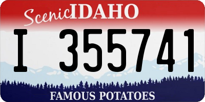 ID license plate I355741