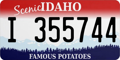 ID license plate I355744