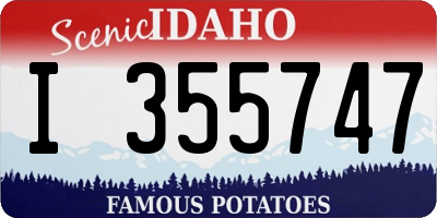 ID license plate I355747