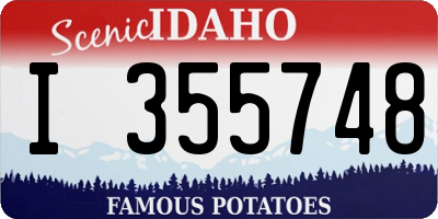ID license plate I355748