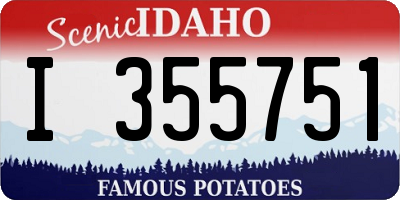 ID license plate I355751