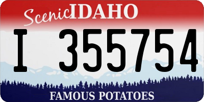 ID license plate I355754