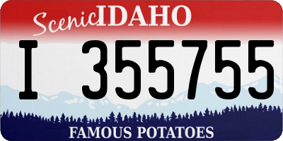 ID license plate I355755