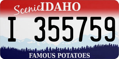ID license plate I355759