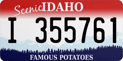 ID license plate I355761