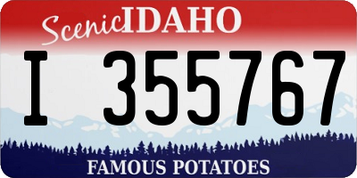 ID license plate I355767