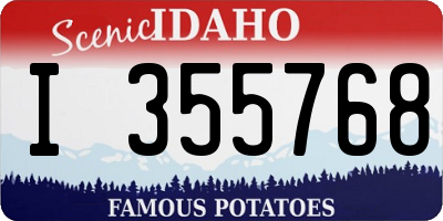 ID license plate I355768