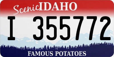ID license plate I355772