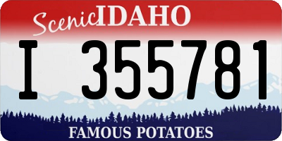 ID license plate I355781