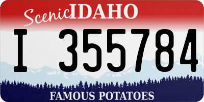ID license plate I355784