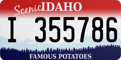 ID license plate I355786