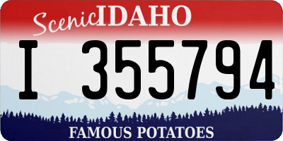 ID license plate I355794