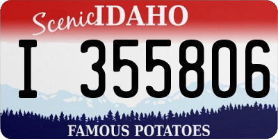 ID license plate I355806