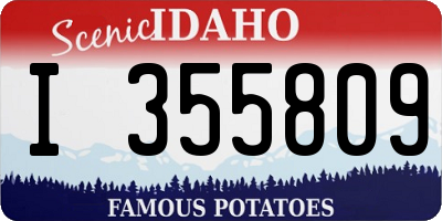 ID license plate I355809