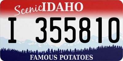 ID license plate I355810