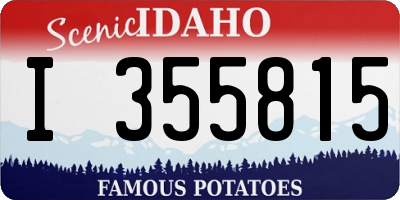 ID license plate I355815