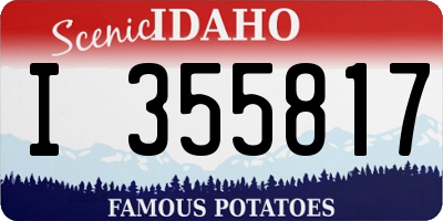 ID license plate I355817
