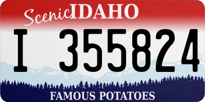 ID license plate I355824