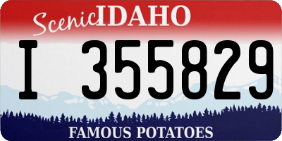 ID license plate I355829