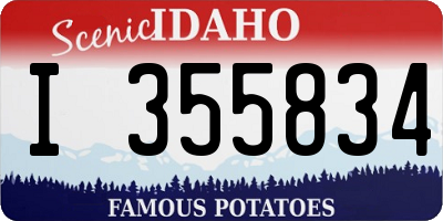ID license plate I355834