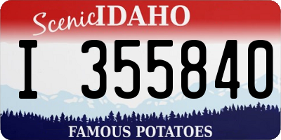 ID license plate I355840