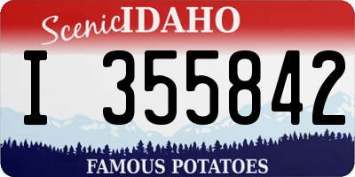 ID license plate I355842