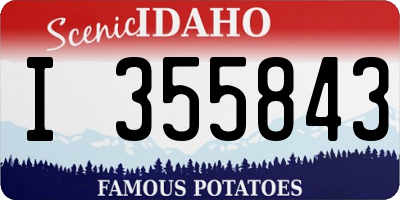ID license plate I355843