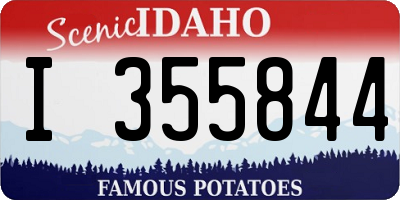 ID license plate I355844