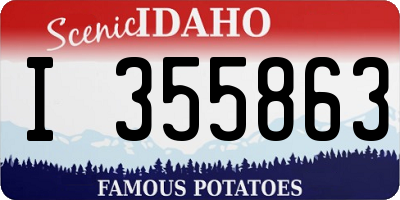 ID license plate I355863
