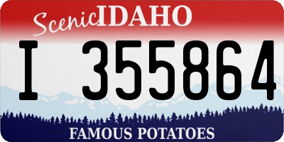 ID license plate I355864