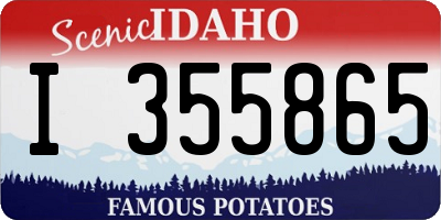 ID license plate I355865