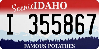 ID license plate I355867