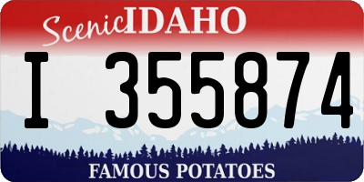 ID license plate I355874