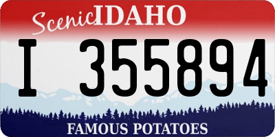 ID license plate I355894