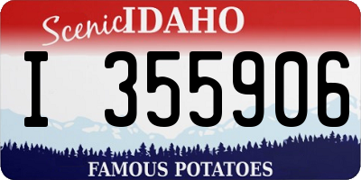 ID license plate I355906