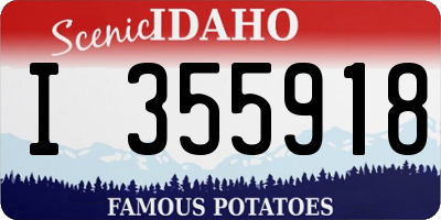 ID license plate I355918