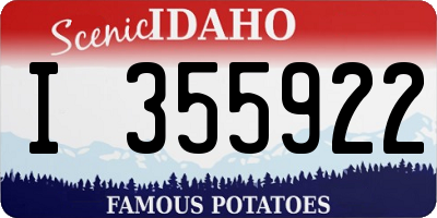 ID license plate I355922