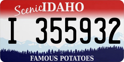 ID license plate I355932