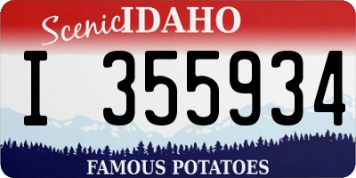 ID license plate I355934