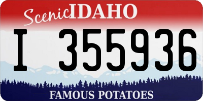ID license plate I355936