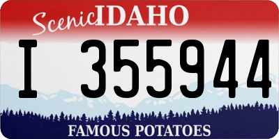 ID license plate I355944