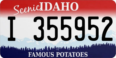 ID license plate I355952