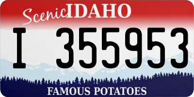 ID license plate I355953