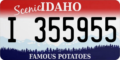 ID license plate I355955