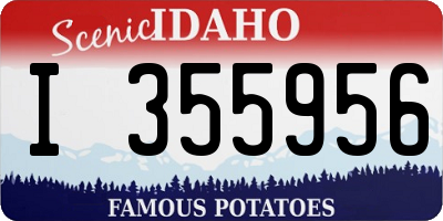 ID license plate I355956