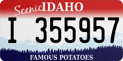 ID license plate I355957