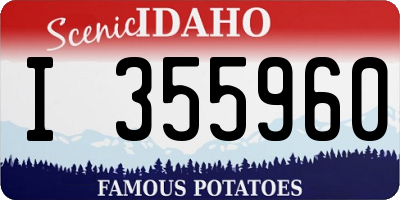 ID license plate I355960