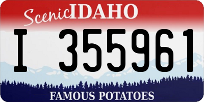 ID license plate I355961